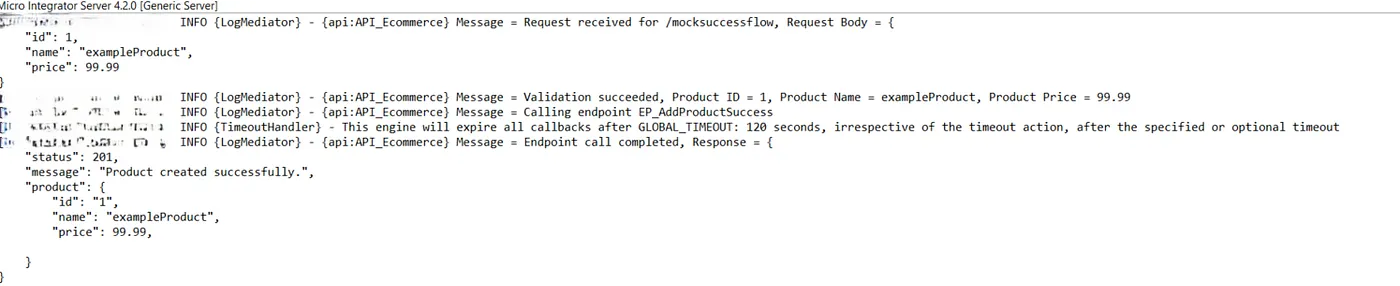 Success Integration Logs