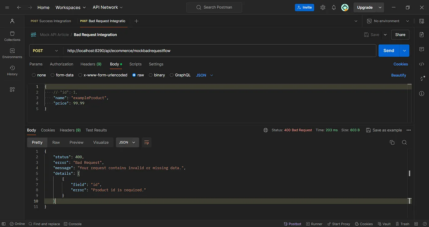 Bad Request API Call